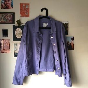 purple denim jacket